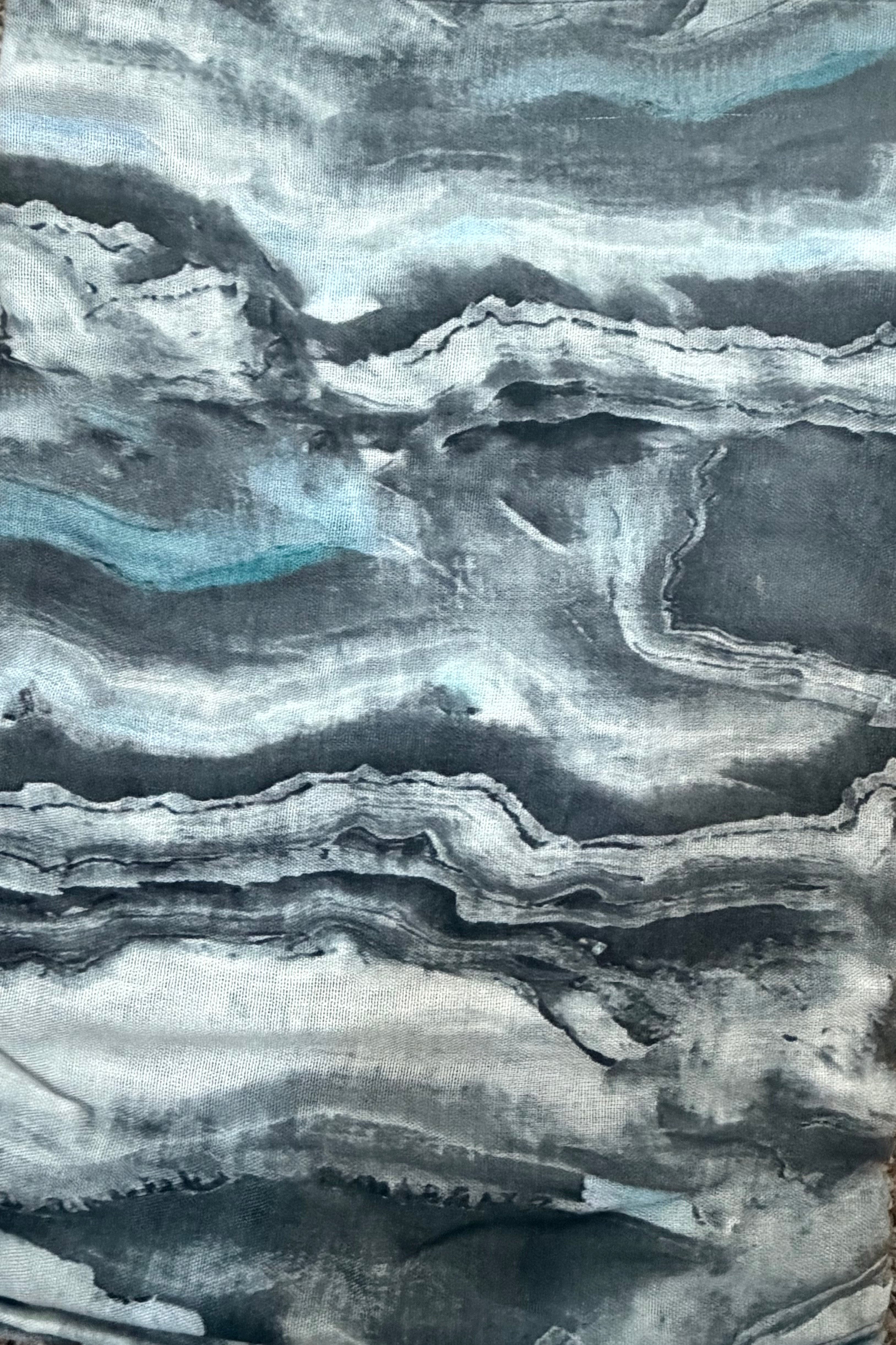 Modal Hijab Wave Print