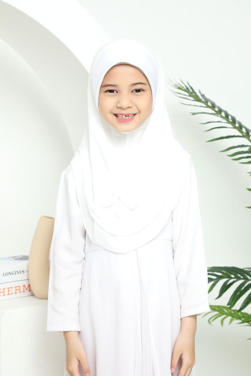 Kids Haya Instant Hijab/Scarf for Girls, Soft and Comfortable KCBOBU1 one piece easy to wear