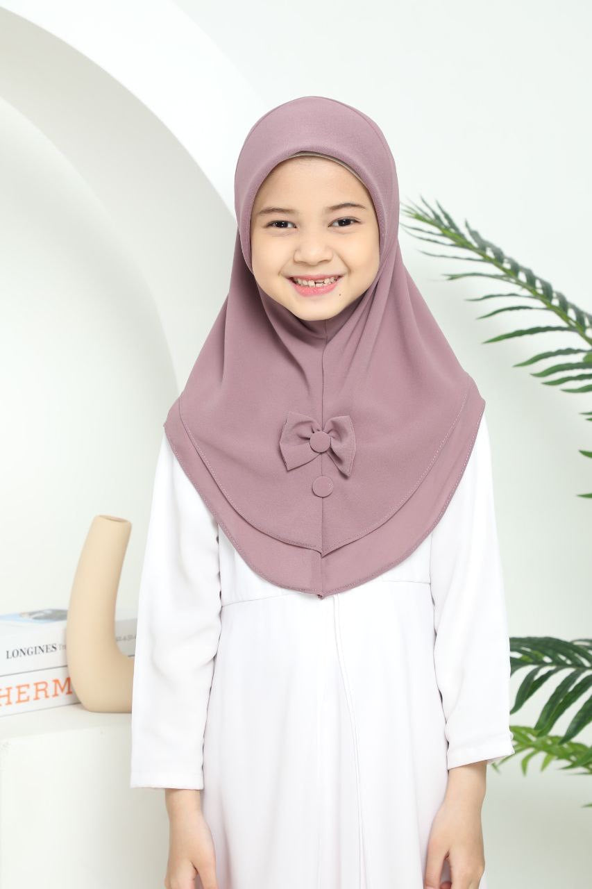 Kids Haya Instant Hijab/Scarf for Girls, Soft and Comfortable KCBOBU1 one piece easy to wear