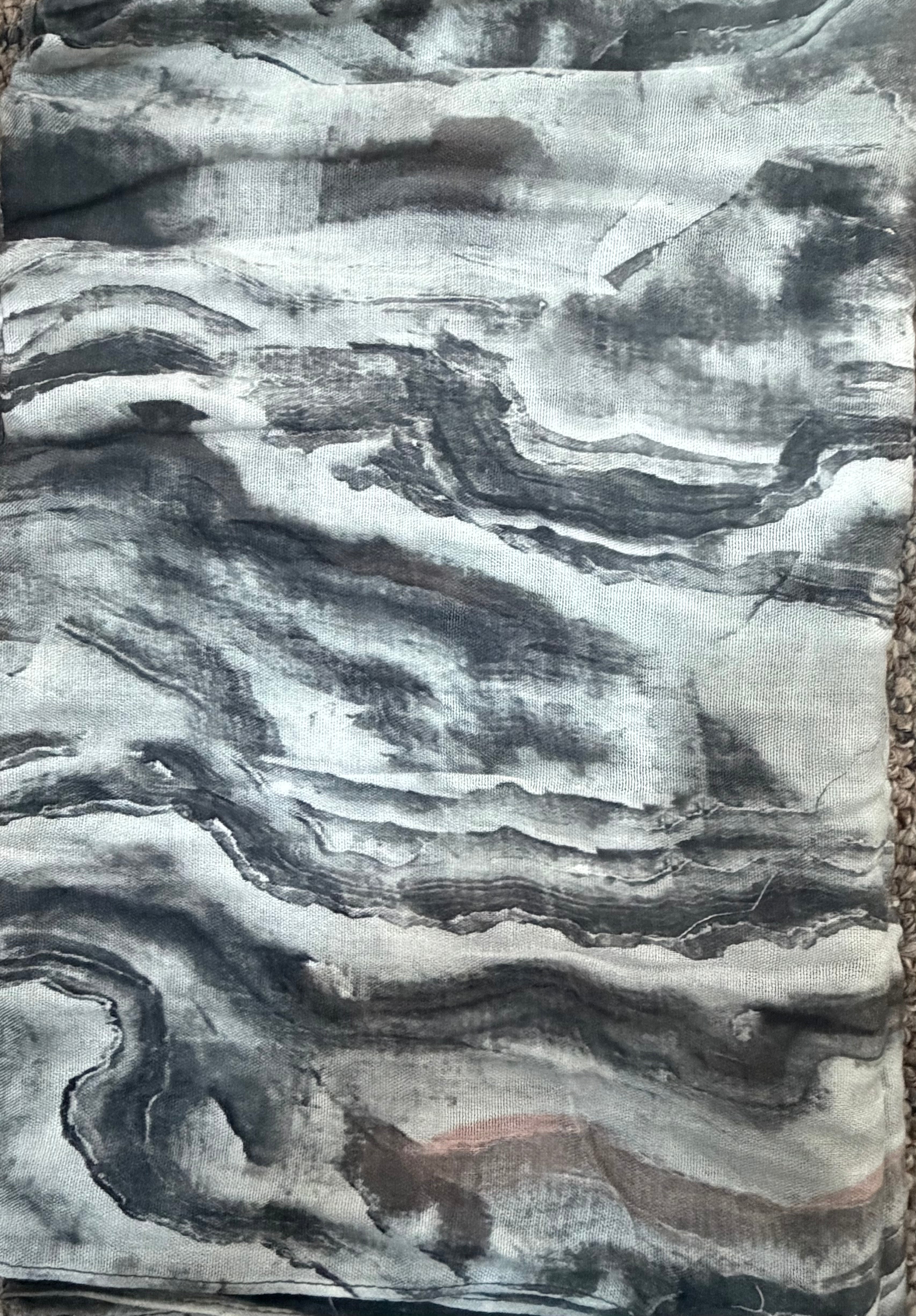 Modal Hijab Wave Print