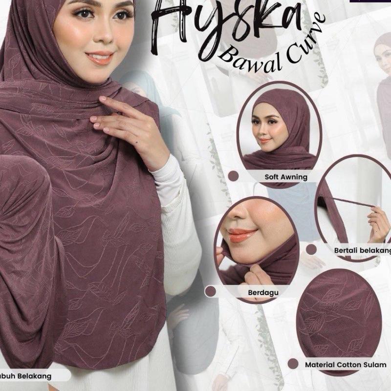 Curve Instant Hijab Tie Back Style Soft Awning Material Cotton lace
