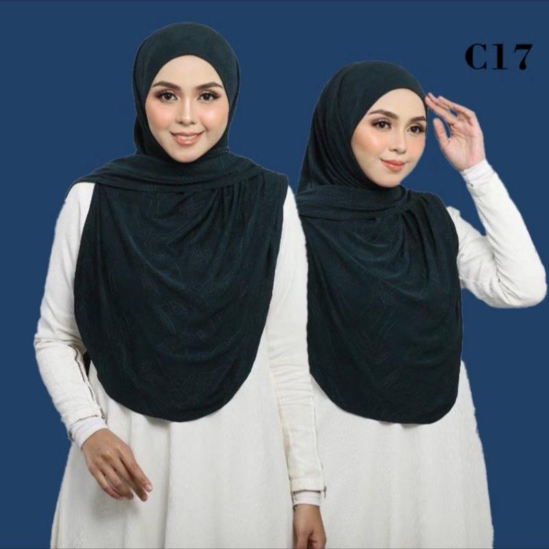 Curve Instant Hijab Tie Back Style Soft Awning Material Cotton lace