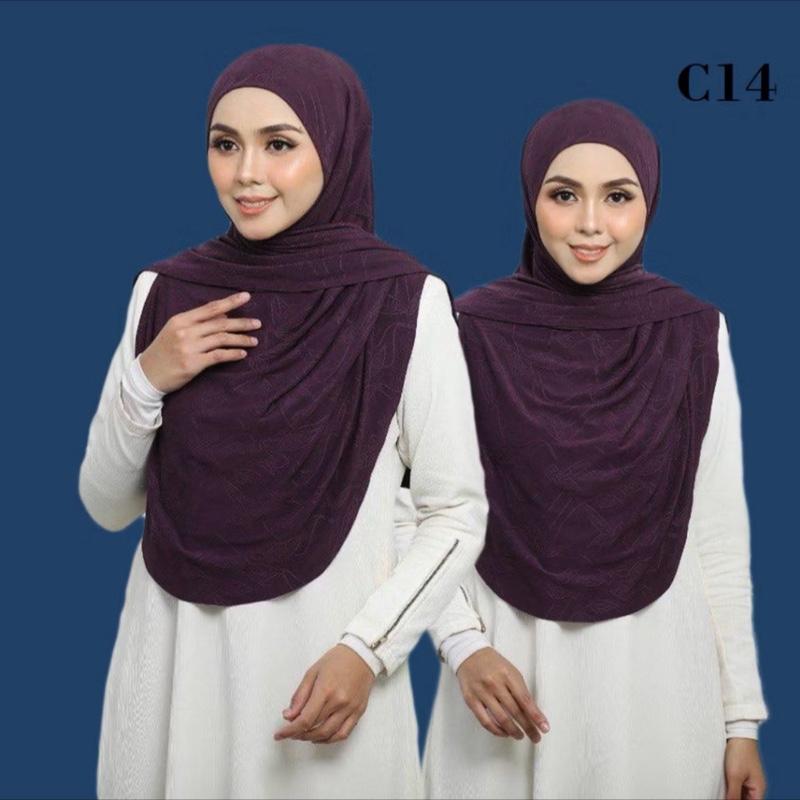 Curve Instant Hijab Tie Back Style Soft Awning Material Cotton lace