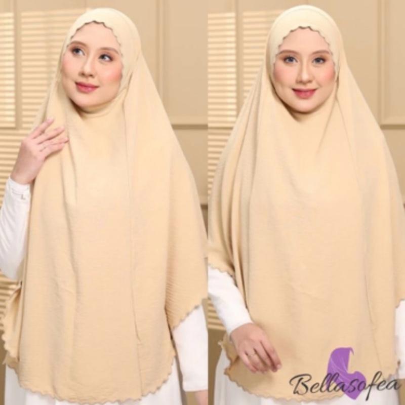 Instant Khimar Large Hijab Umrah Hajj Islamic Prayer modest Cey crepe Ironless Tie back