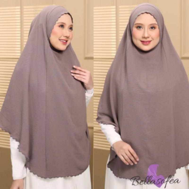 Instant Khimar Large Hijab Umrah Hajj Islamic Prayer modest Cey crepe Ironless Tie back