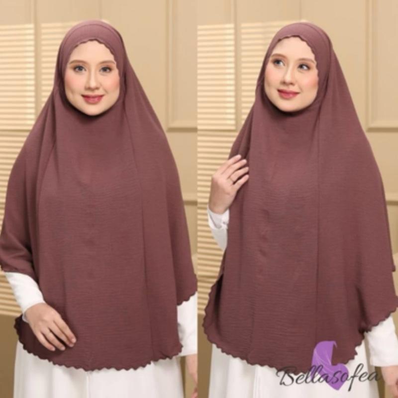 Instant Khimar Large Hijab Umrah Hajj Islamic Prayer modest Cey crepe Ironless Tie back