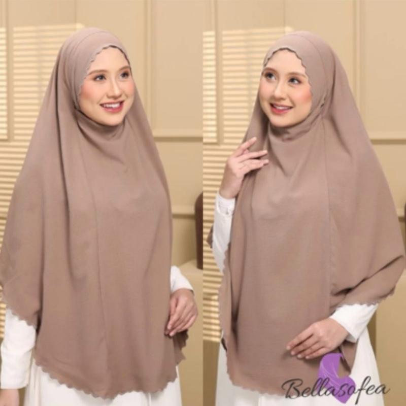 Instant Khimar Large Hijab Umrah Hajj Islamic Prayer modest Cey crepe Ironless Tie back