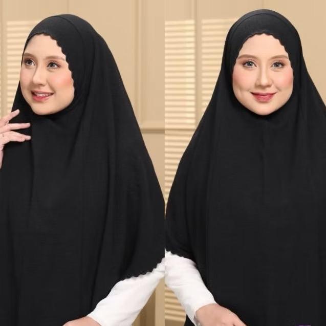 Instant Khimar Large Hijab Umrah Hajj Islamic Prayer modest Cey crepe Ironless Tie back