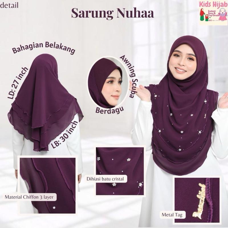 ADULTS Instant Hijab with 3 Layered Design Easy to wear and looks elegant Solid Color MUSLIMAH