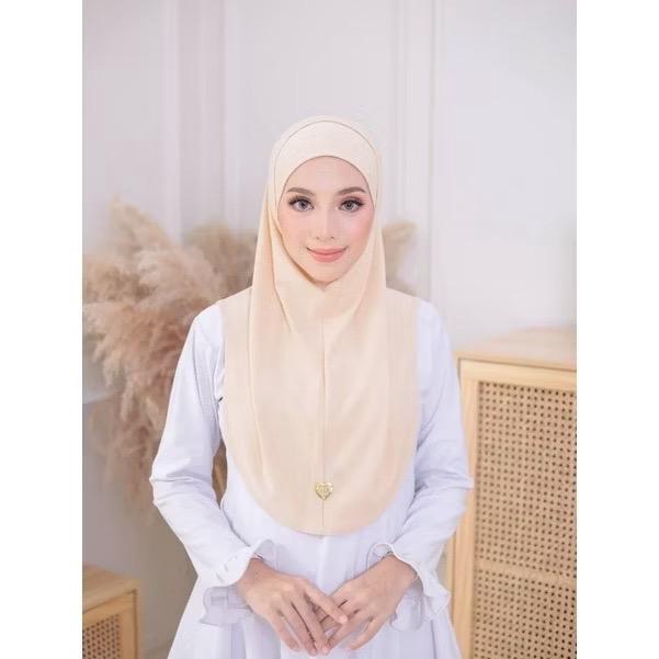 Women's 2 Piece Casual Hijab with Undercap - Soft Cotton, Lightweight Stretch Modal, Ironless Material, Ready to Wear Pull-On Design