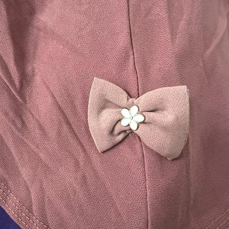 Cute Ribbon Bow Pink Instant One Piece Pull-On Kids Hijab - Super Comfy for Daily Use, Available in 3 Different Sizes
