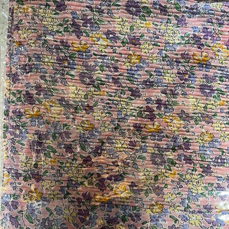 Mushroom Premium Modal Hijab - Floral Pattern, ironless, Soft Fabric,Versatile and Stylish Design