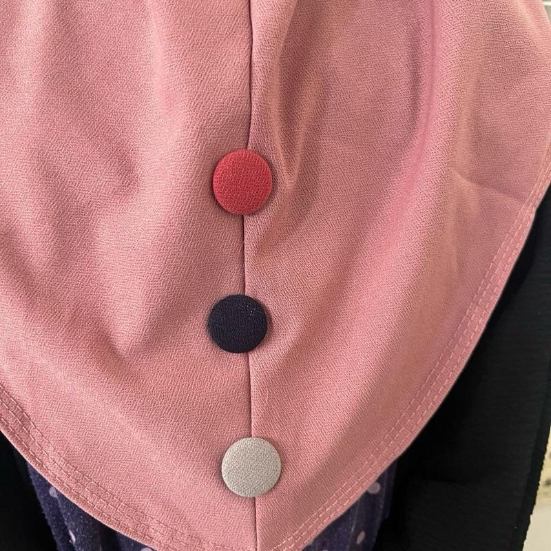 Cute Ribbon Bow Pink Instant One Piece Pull-On Kids Hijab - Super Comfy for Daily Use, Available in 3 Different Sizes