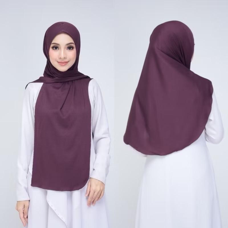 Instant Jersey Ribbed Shawl Hijab for Everyday Wear fashionable muslim Colorful Add-Ons sport Navy and other colors