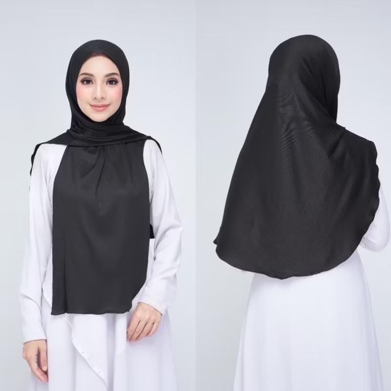 Instant Jersey Ribbed Shawl Hijab for Everyday Wear fashionable muslim Colorful Add-Ons sport Navy and other colors