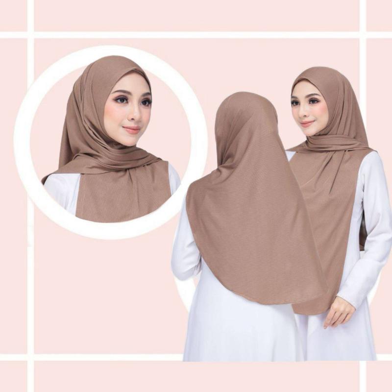Instant Jersey Ribbed Shawl Hijab for Everyday Wear fashionable muslim Colorful Add-Ons sport Navy and other colors