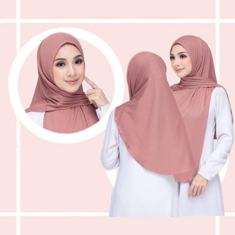 Instant Jersey Ribbed Shawl Hijab for Everyday Wear fashionable muslim Colorful Add-Ons sport Navy and other colors