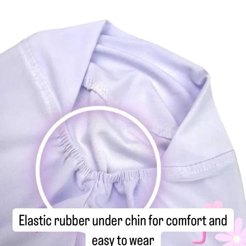 Kids White Instant One Piece Pull-On School and Sports Hijab with Soft Awning , No Pin Necessary for extra comfort