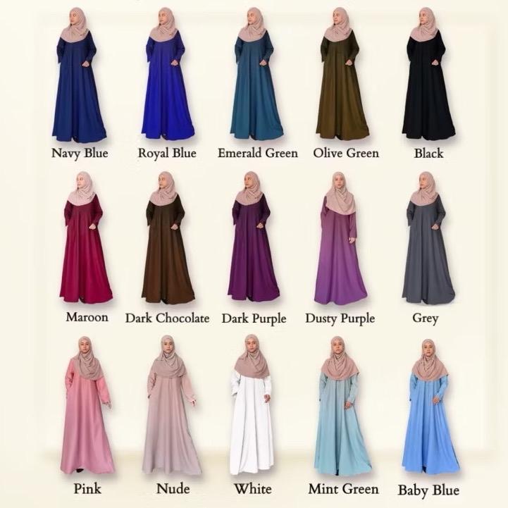 Simple Plain Abaya with Front Zip for Everyday Use breastfeeding friendly abayas modest casual eid outfit shopping