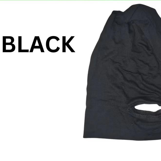 2 pcs Black Inner Hijab Cap for Women - Soft Jersey Under Scarf with Ear Opening, Suitable for Islam and Muslim Women