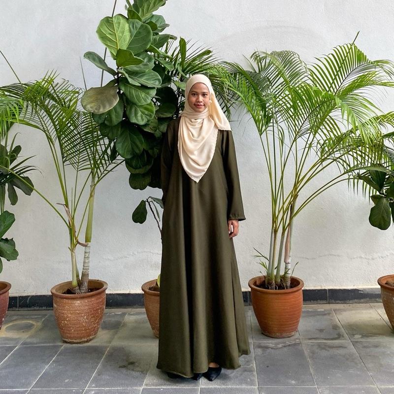 Simple Plain Abaya with Front Zip for Everyday Use breastfeeding friendly abayas modest casual eid outfit shopping