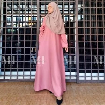 Simple Plain Abaya with Front Zip for Everyday Use breastfeeding friendly abayas modest casual eid outfit shopping