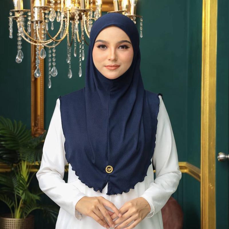 Instant Pull-On One-Piece Hijab - Ready to Wear, Adjustable Fit, Versatile Design, Ideal for Everyday Wear Lightweight Stretch sports