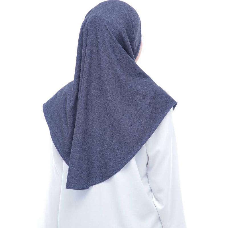 Women 2 piece with undercap Casual denim Solid Color Instant Hijab,Soft & Comfortable Breathable Design Daily Wear Lightweight Stretch Modal