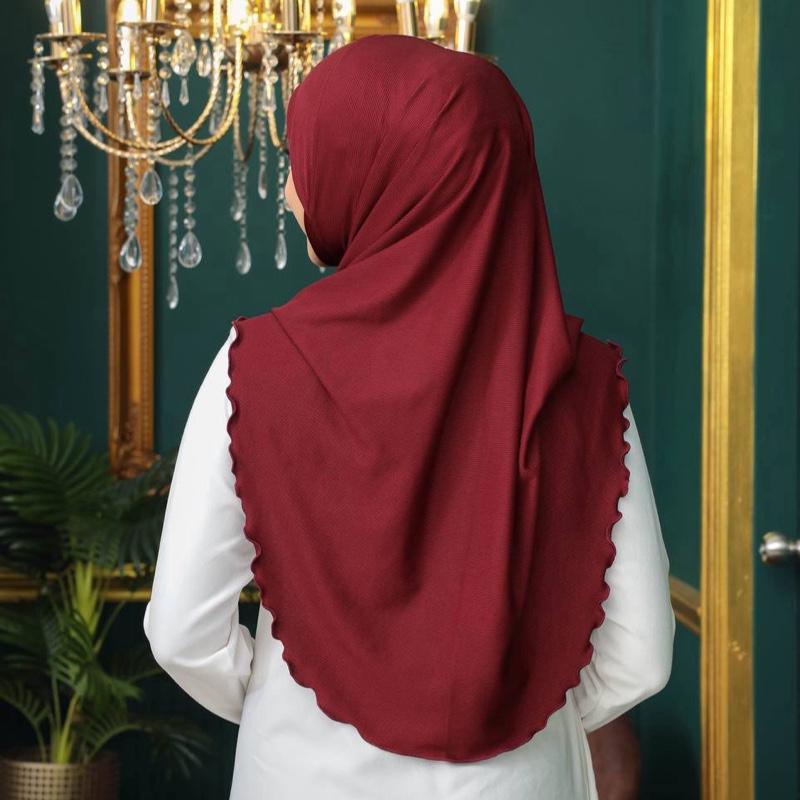 Instant Pull-On One-Piece Hijab - Ready to Wear, Adjustable Fit, Versatile Design, Ideal for Everyday Wear Lightweight Stretch sports