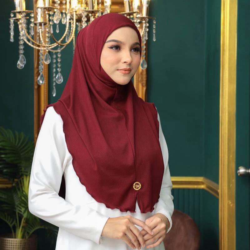Instant Pull-On One-Piece Hijab - Ready to Wear, Adjustable Fit, Versatile Design, Ideal for Everyday Wear Lightweight Stretch sports