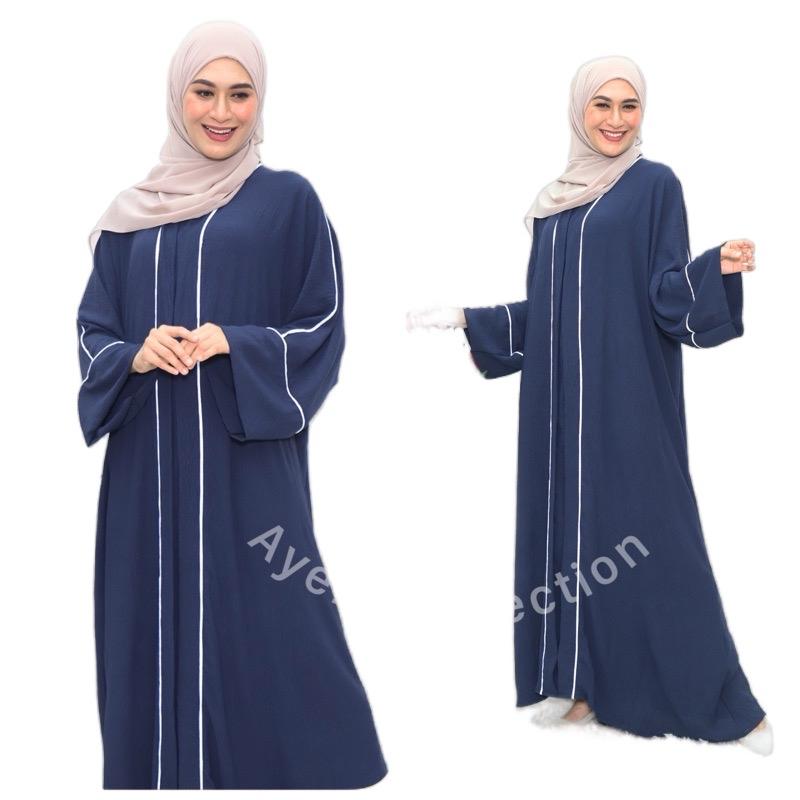 Abaya on Sale - Simple everyday wear abaya with White Stripe Design abayas shopping