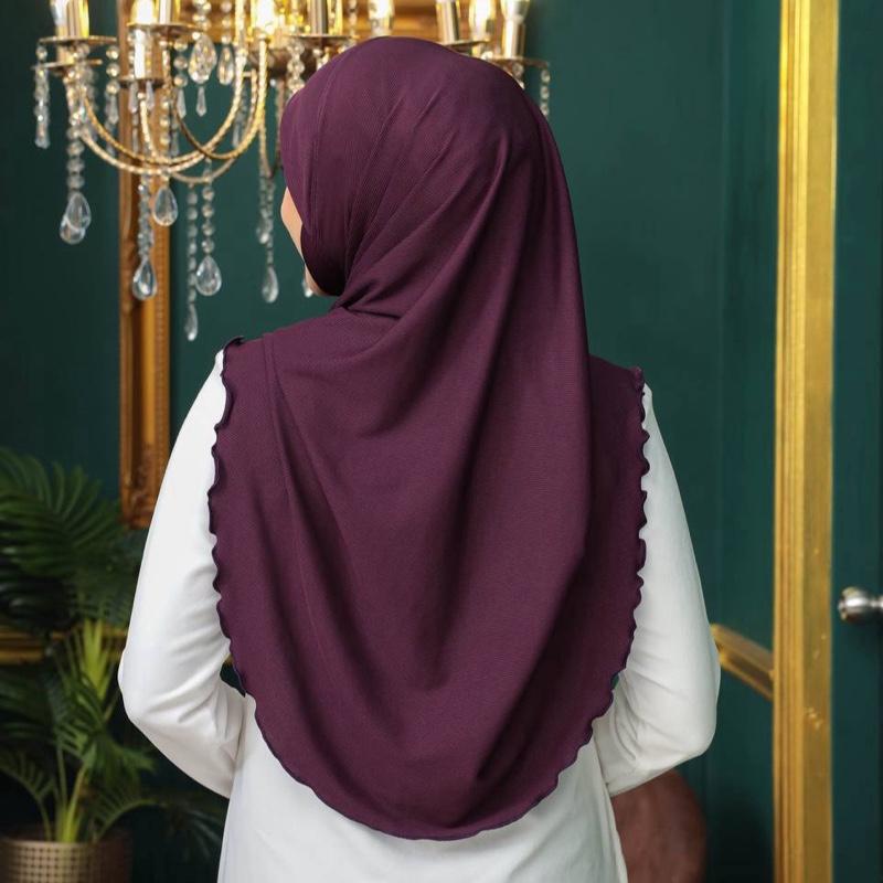 Instant Pull-On One-Piece Hijab - Ready to Wear, Adjustable Fit, Versatile Design, Ideal for Everyday Wear Lightweight Stretch sports