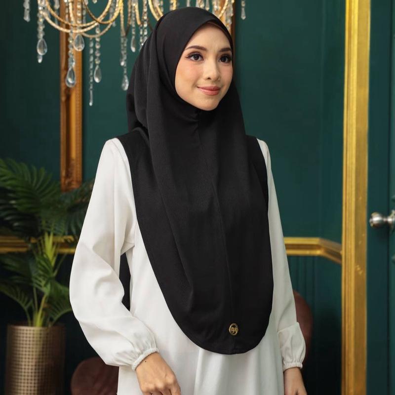 Black Instant One Piece Hijab for Everyday Use - Comfortable Fit, Versatile Design, Ideal for Everyday Wear hijabi sports Long Islamic