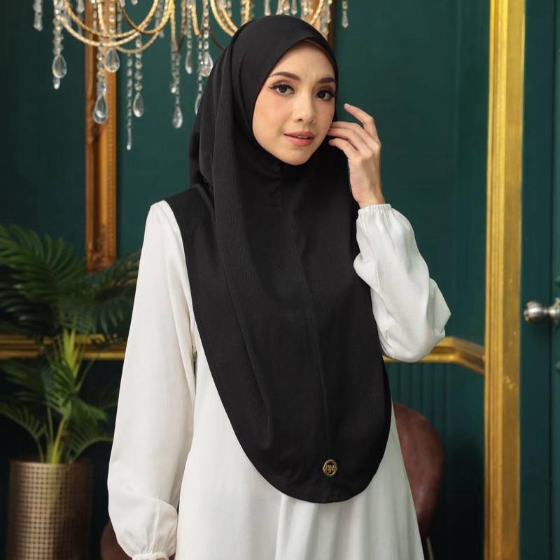 Black Instant One Piece Hijab for Everyday Use - Comfortable Fit, Versatile Design, Ideal for Everyday Wear hijabi sports Long Islamic