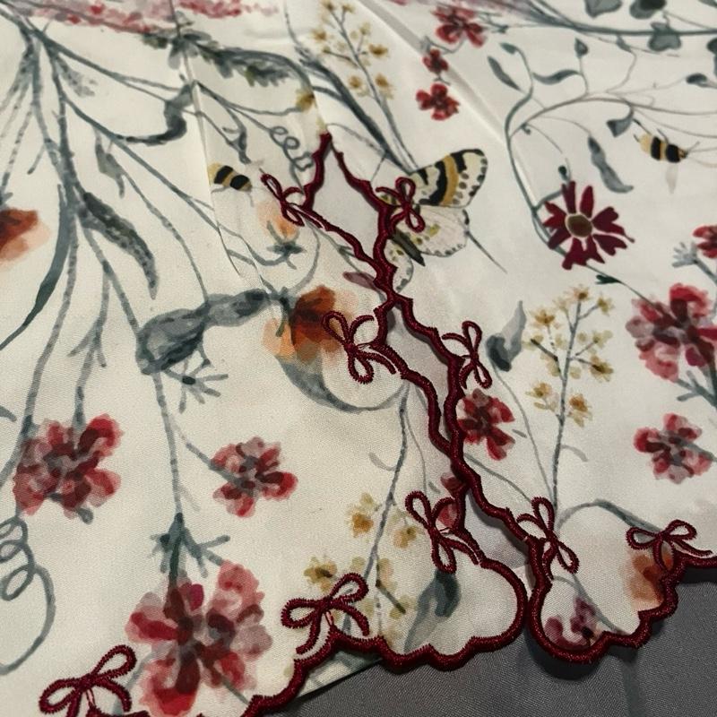 Womenswear Two Piece Blouse and Dress Maroon Stitch Finishing Casual Style Floral Pattern Stylish Design Skirt Clothes Suits matching sets 2