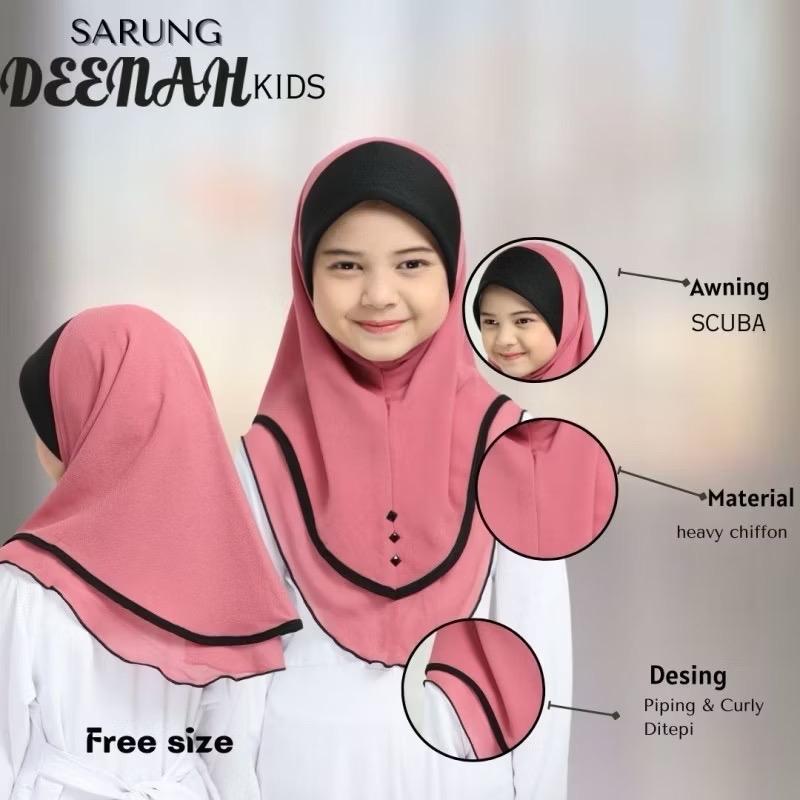 Kids Instant pull on One Piece Elegant Hijab - Available in Various Colors, Comfortable Fit, Suitable for all occasion instant hijab