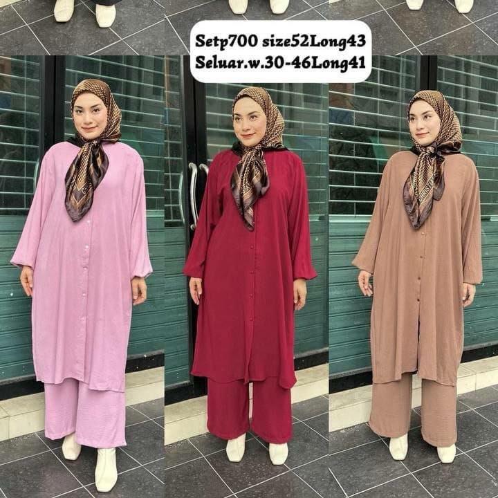 Abayas Dress for Women Long Sleeve Loose Top and Pants Set 2 Pcs - Lightweight, Versatile for Work & Everyday Wear, Islamic Design