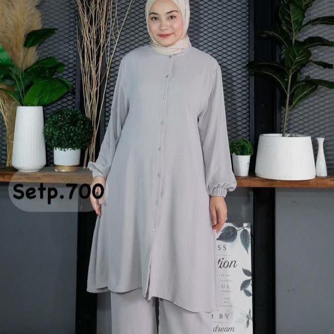 Abayas Dress for Women Long Sleeve Loose Top and Pants Set 2 Pcs - Lightweight, Versatile for Work & Everyday Wear, Islamic Design