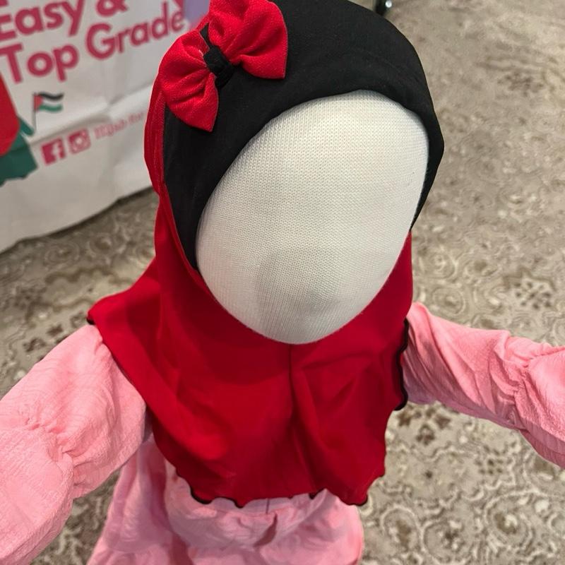 Instant Hijab with Bow - Design for Baby/Toddler - Comfortable and Versatile Headwear for Early Years one piece