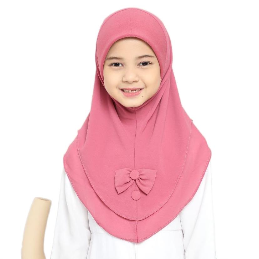 Kids Haya Instant Hijab/Scarf for Girls, Soft and Comfortable KCBOBU1 one piece easy to wear