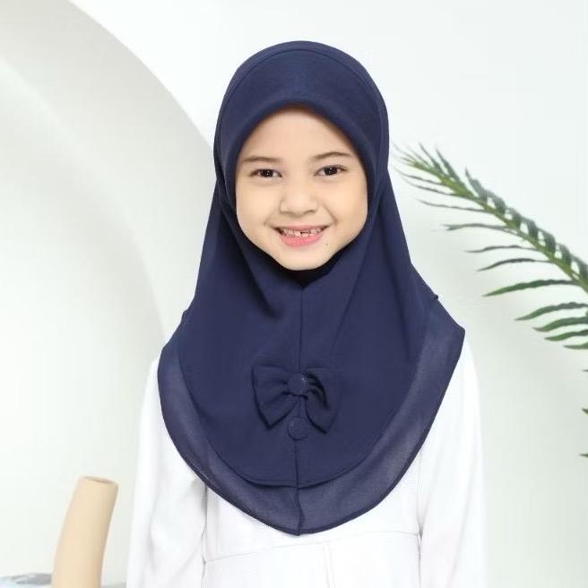 Kids Haya Instant Hijab/Scarf for Girls, Soft and Comfortable KCBOBU1 one piece easy to wear