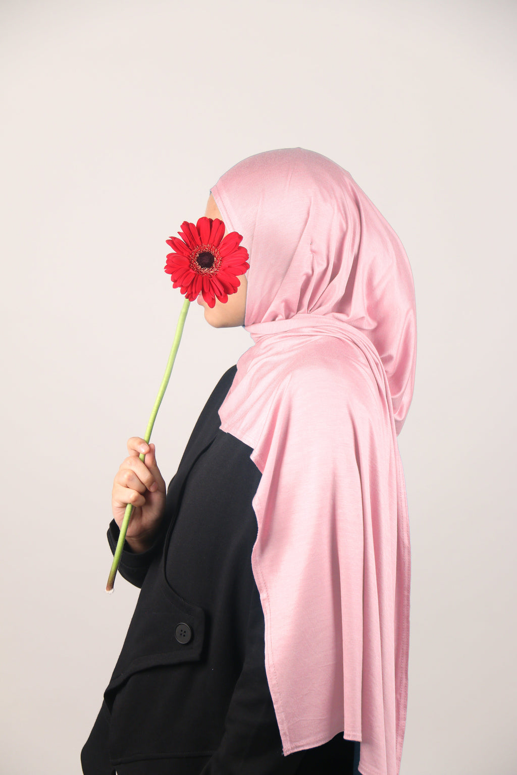 Kids Instant Slip-On Shawl Hijab (Pink)