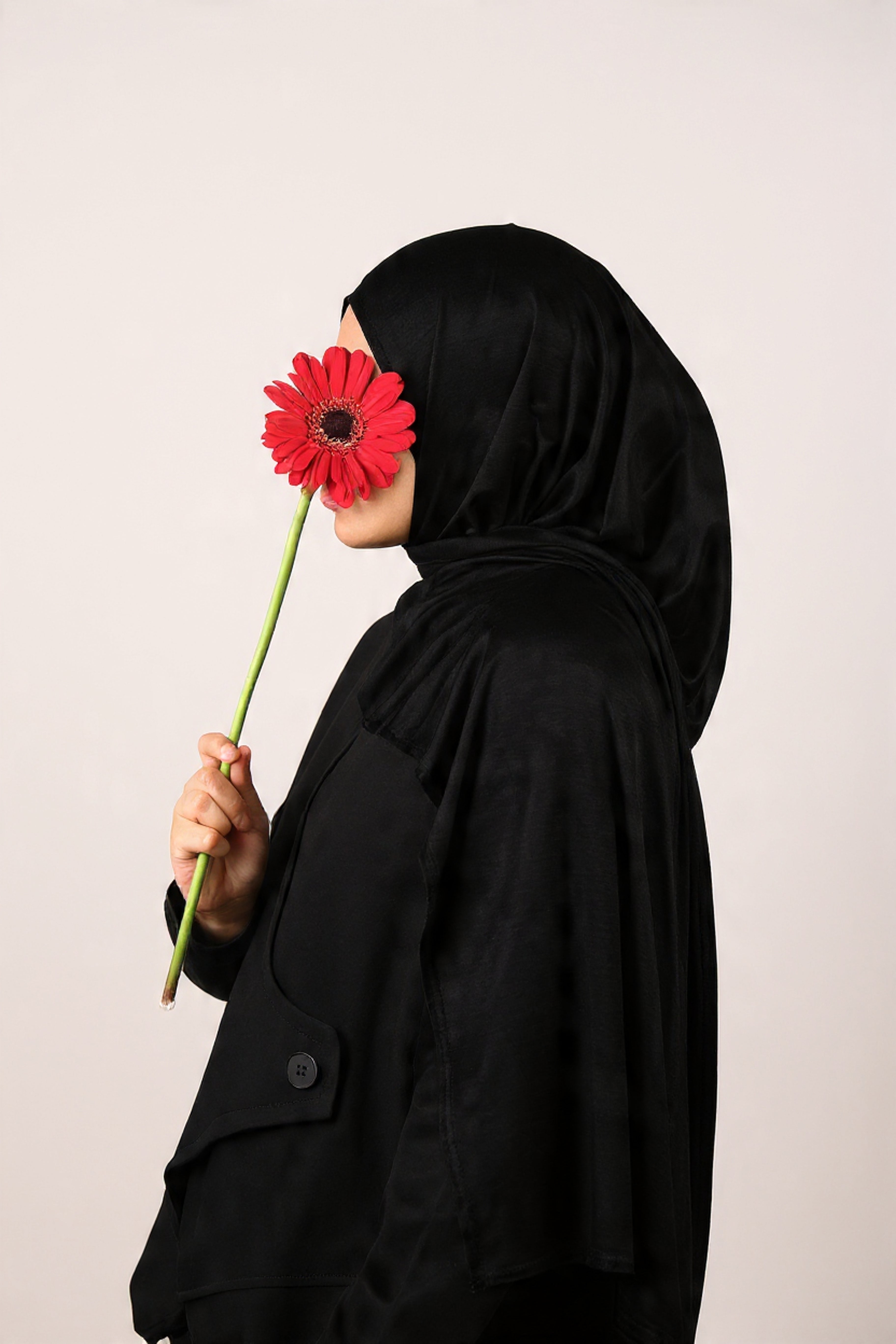 Kids Instant Slip-On Shawl Hijab (Black)