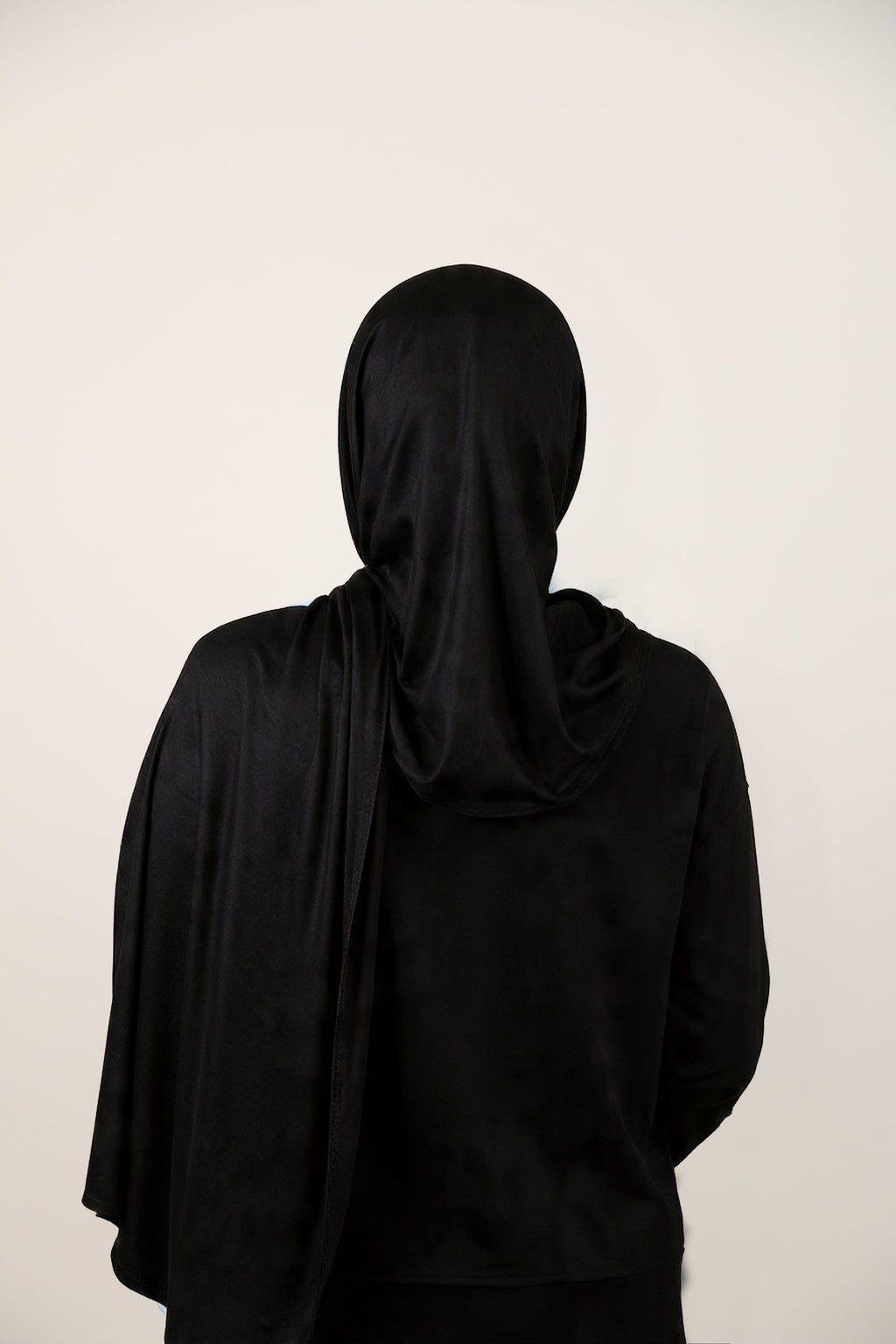 Kids Instant Slip-On Shawl Hijab (Black)