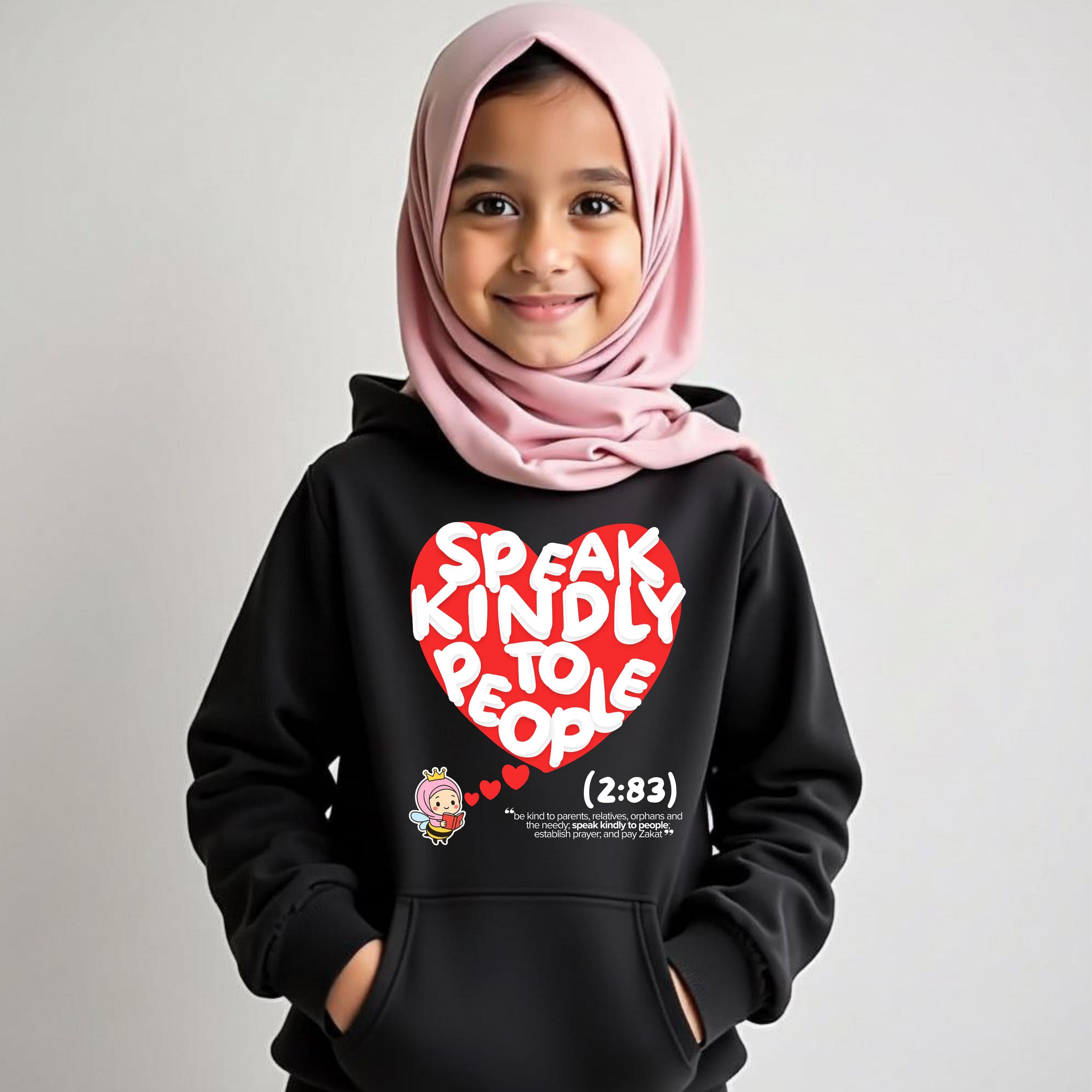Islamic quotes kids hoodie motivational and positive girls hoodie