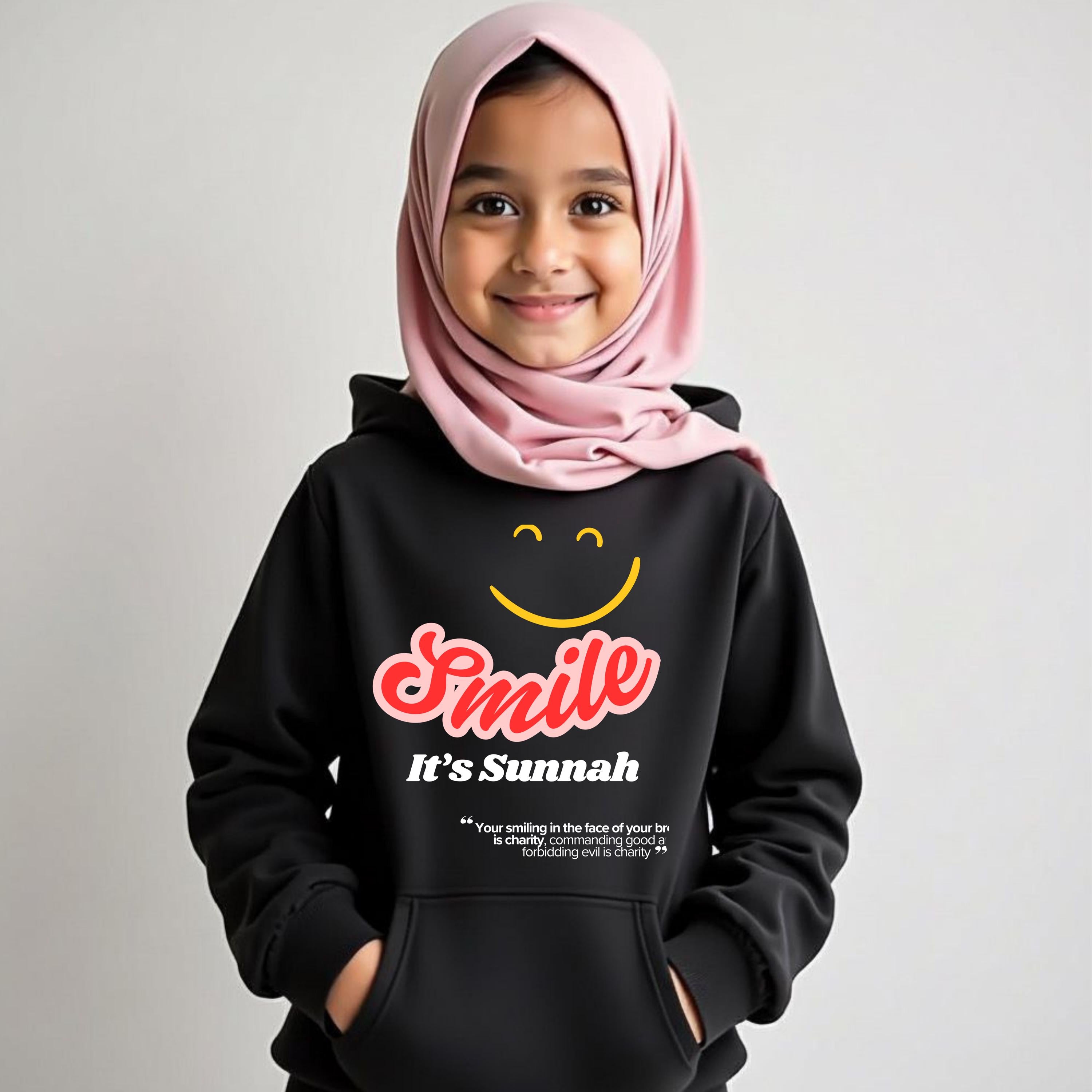 Islamic quotes kids hoodie motivational and positive girls hoodie