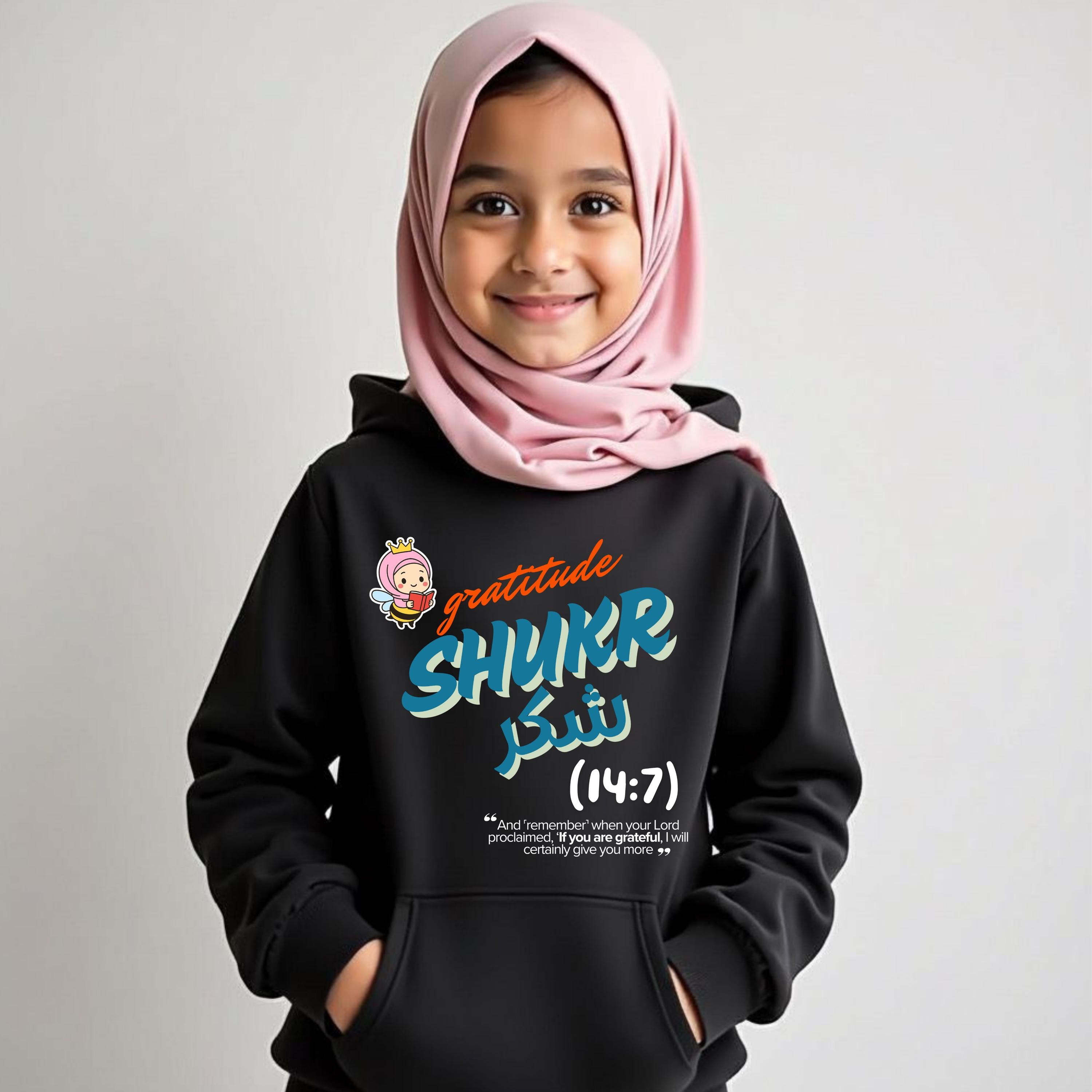 Islamic quotes kids hoodie motivational and positive girls hoodie
