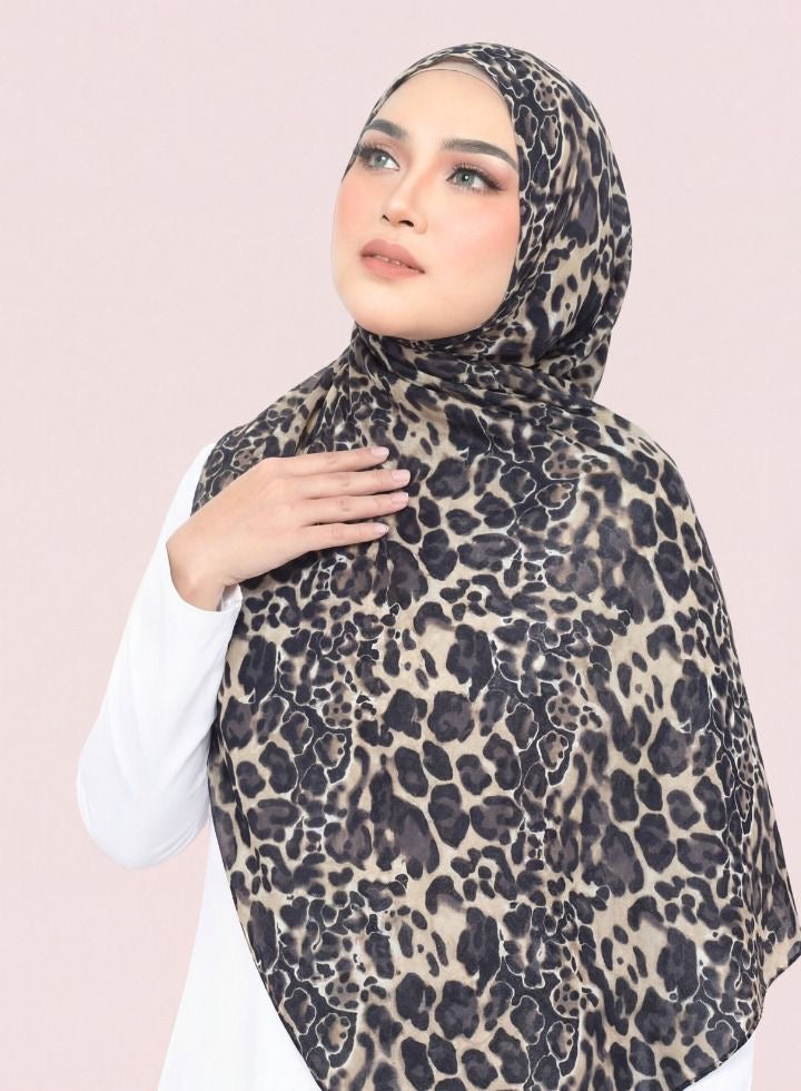 Modal Hijab Leopard Print