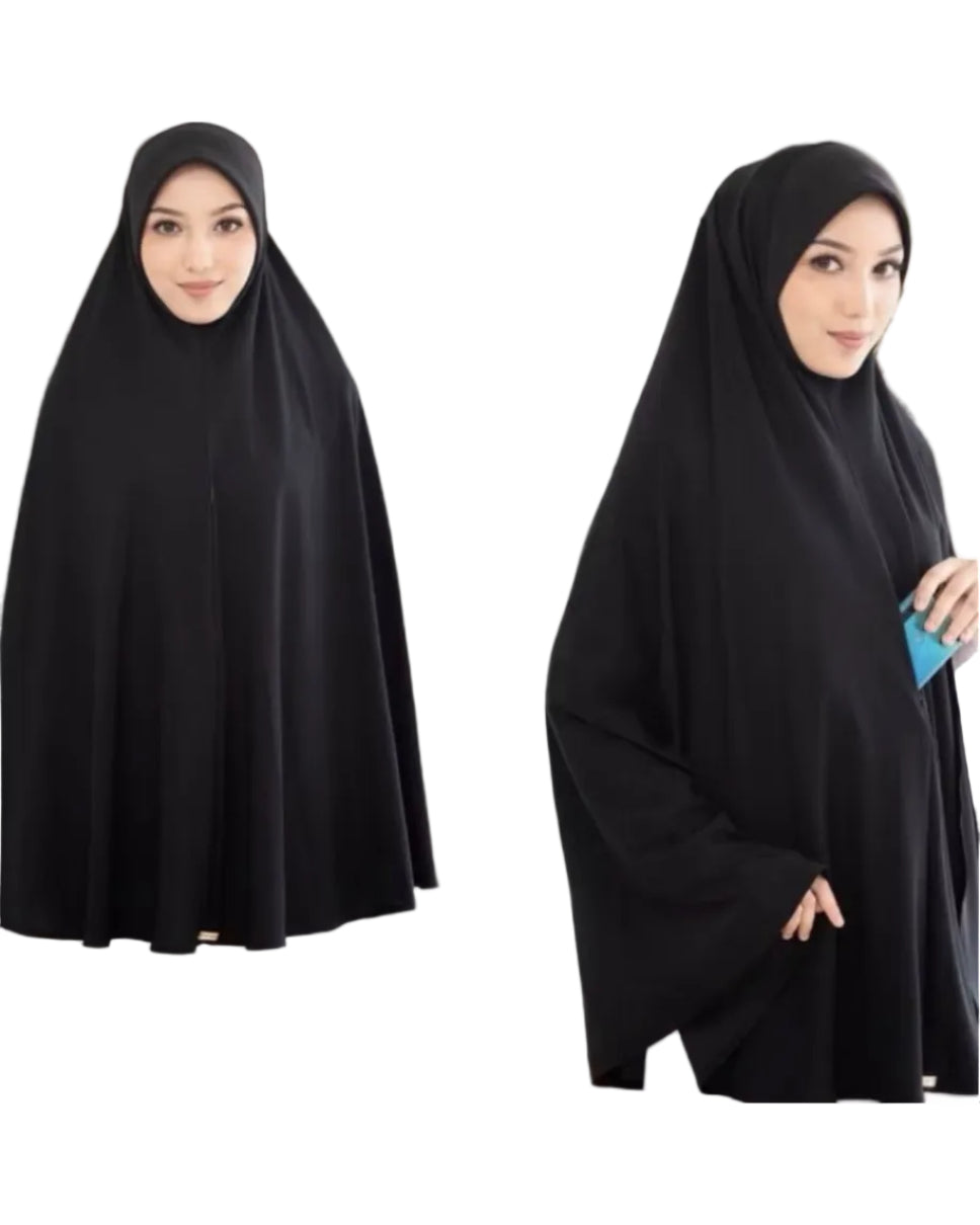 Long Prayer Khimar with pocket, convenient for Hajj and Umrah