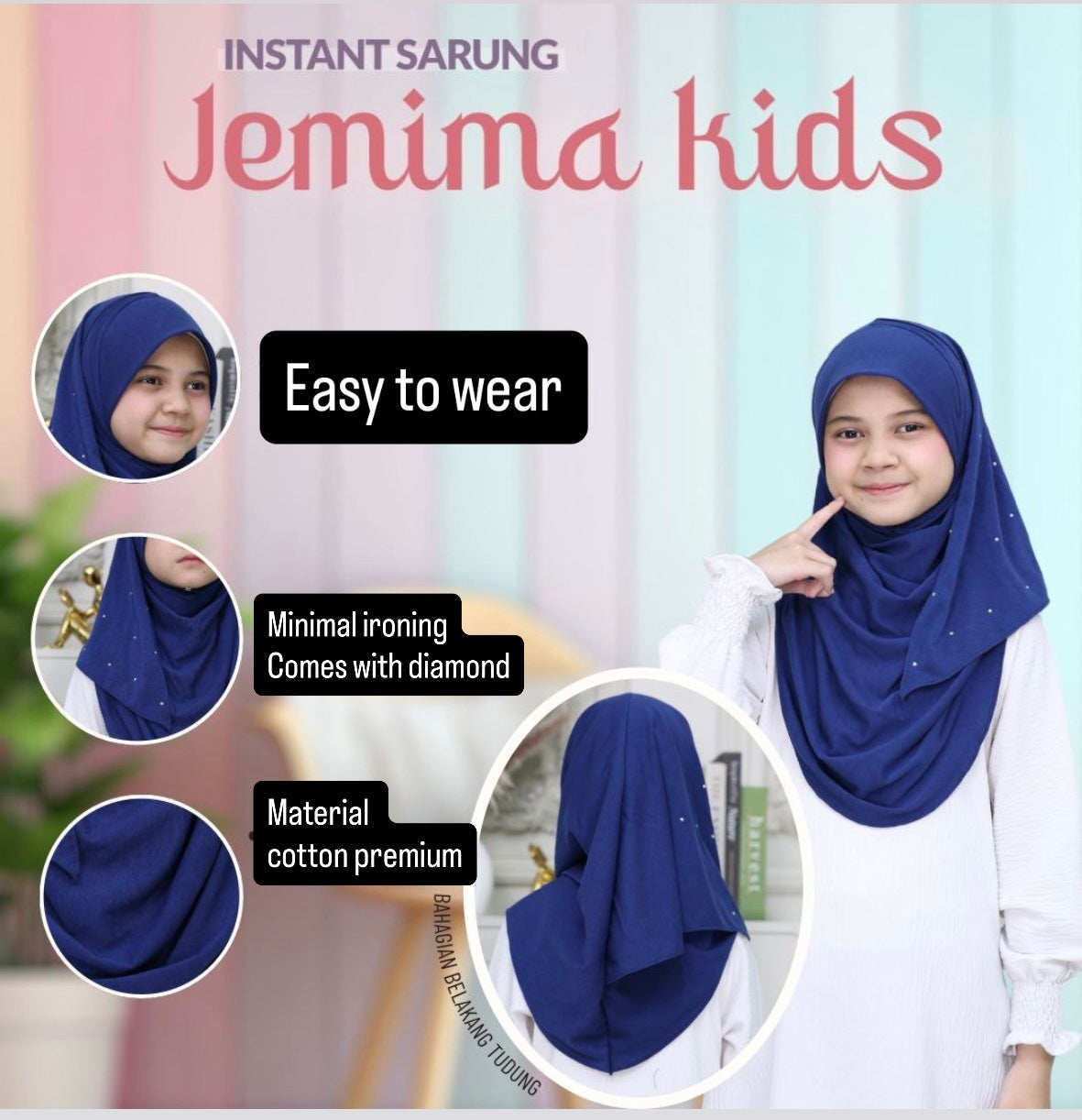 Kids Instant shawl slip-on jersey